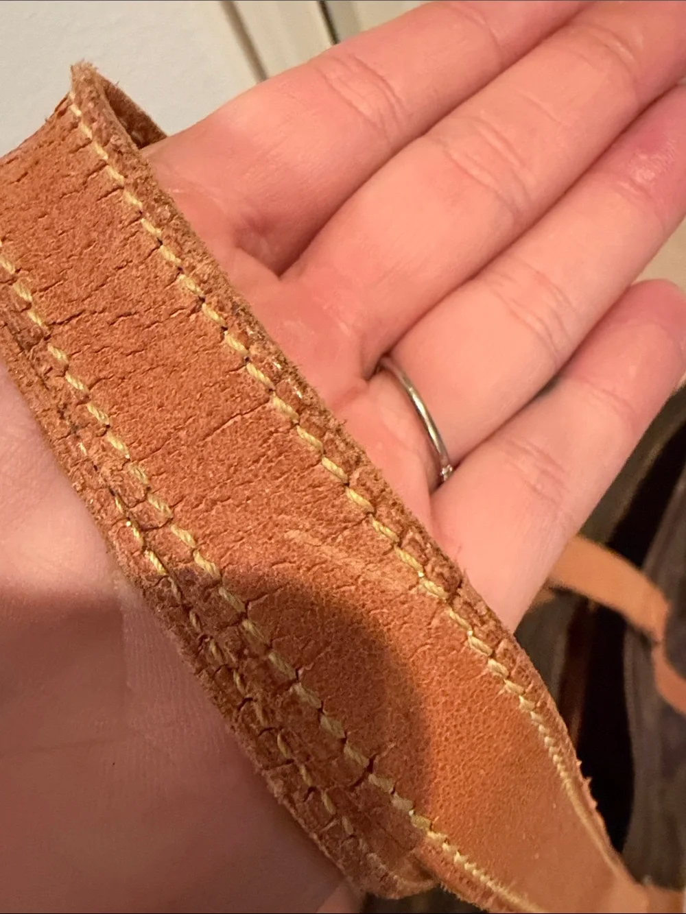 Louis Vuitton Brown Monogram Duffel with Tan Leather Straps